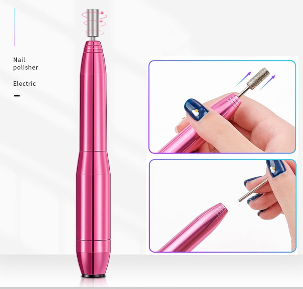 Professional Nail Drill Set with 6 Interchangeable Drill Bits - Perfect for At-Home Manicures, Nail Art & Salon Quality Results