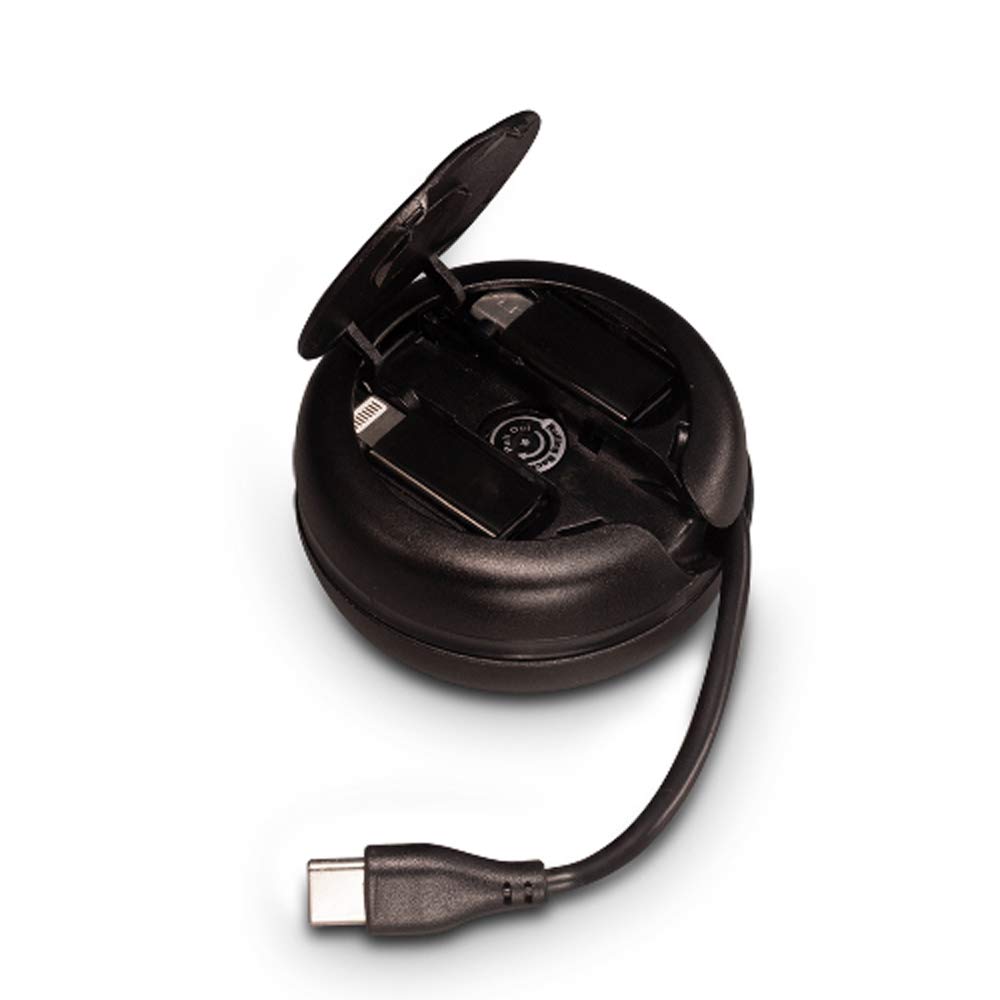 MOGICS Macaron Compact Car Charger - 48W Fast Charging, Dual USB Ports, Universal Compatibility (Black) - Perfect for Road Trips & Daily Commutes