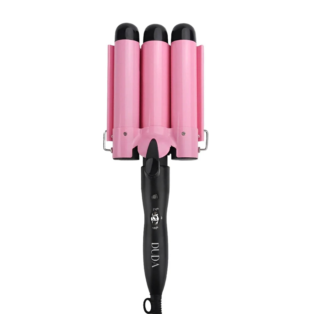 Triple Waves Hair Curling Iron - Professional 3 Barrel Waver for Beachy Curls & Voluminous Waves | Perfect for Home Styling, Salon Use & Special Occasions