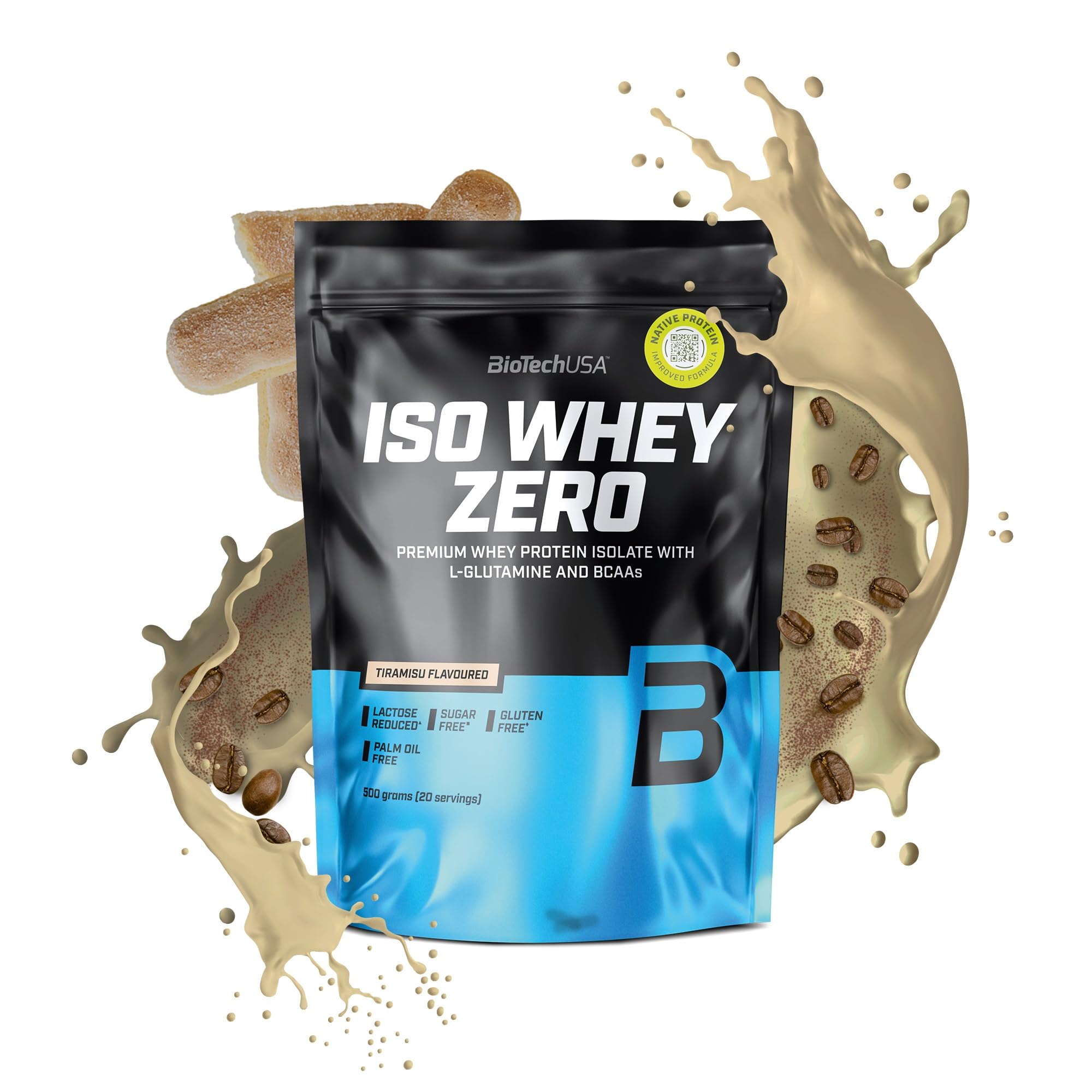 BioTechUSA Iso Whey Zero 500g - Premium Whey Protein Isolate Powder for Muscle Growth & Recovery - Ideal for Post-Workout, Weight Loss & Fitness Enthusiasts