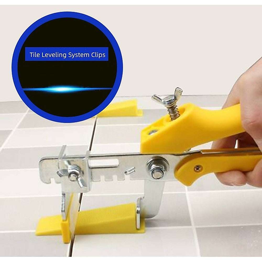 1000pcs Tile Leveling System Clips - Professional Floor and Wall Tile Spacers with Wedges - Perfect for DIY Home Renovation, Bathroom & Kitchen Tiling Projects