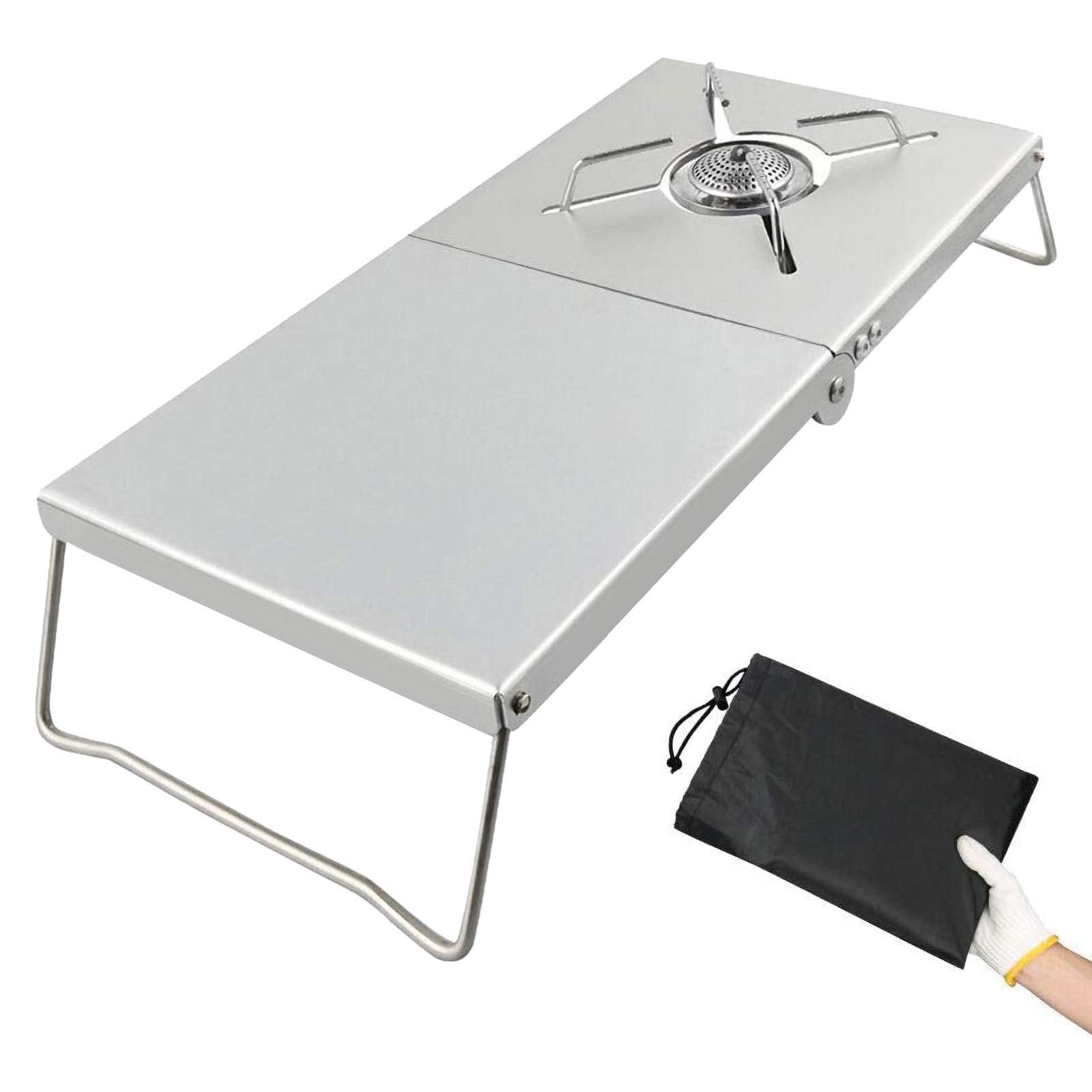Multi-Purpose Foldable Heat-Resistant Lightweight Gel Table Burner for Kitchen, Dining & Bar - Perfect for Cooking, Camping & Outdoor Entertaining