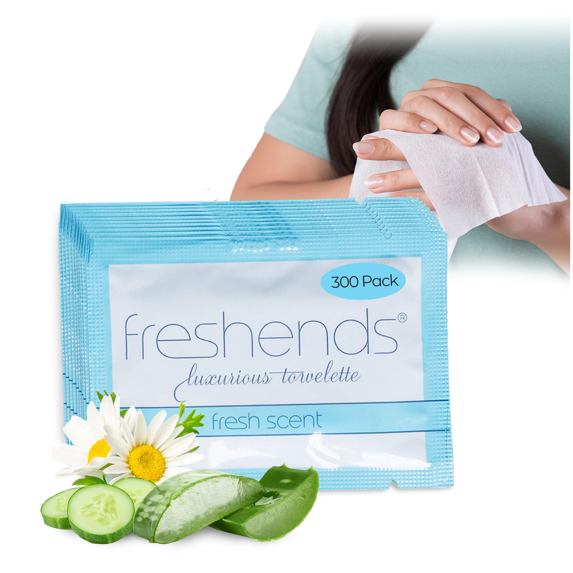 Premium Flushable Wet Wipes for Adults - 300 Count Fresh Scent Hygienic Cleansing Towelettes | Soft & Gentle for Sensitive Skin | Perfect for Travel, Home, Office, Hotels & Outdoor Use | Biodegradable & Septic-Safe