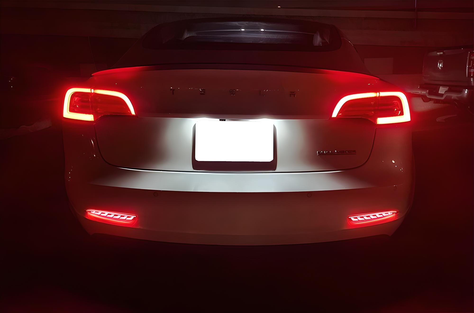 Full LED Bumper Reflector Brake & Sequential Turn Signal Lights for 2017-2023 Tesla Model 3 - Upgrade Your Rear Lighting for Enhanced Safety & Style (Perfect for Night Driving & Custom Car Mods)