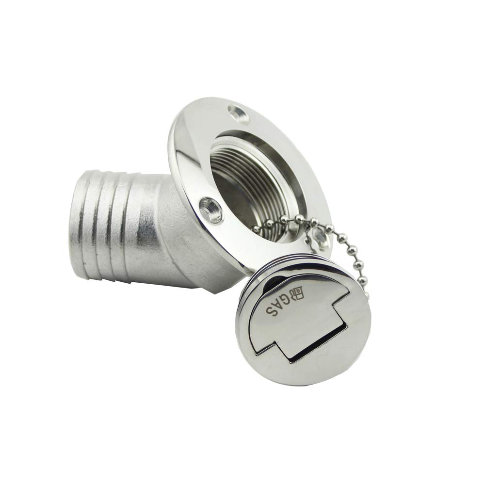 316 Stainless Steel Boat Fuel Cap - Keyless Marine Deck Filler for Yachts & Boats