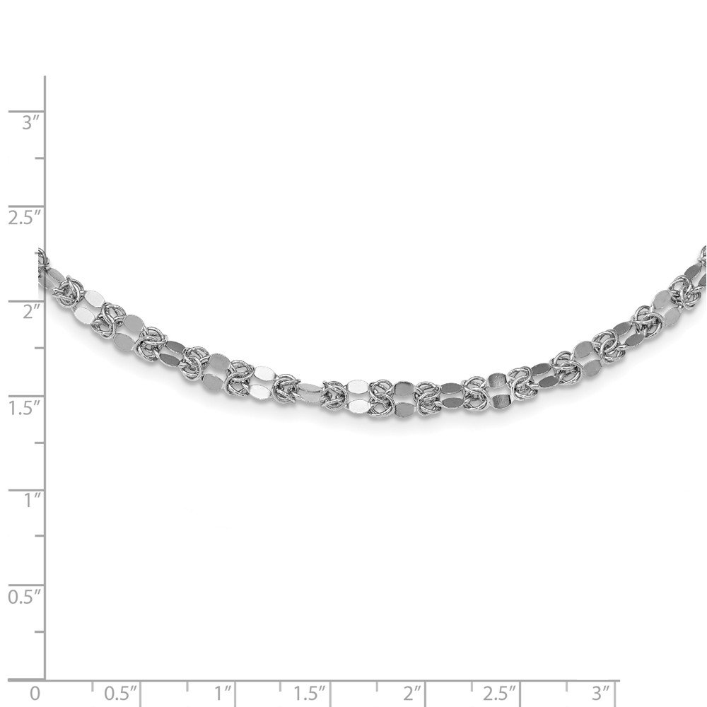 Leslie's Sterling Silver Polished Fancy Necklace for Women - Elegant Jewelry Gift for Birthday, Anniversary & Special Occasions