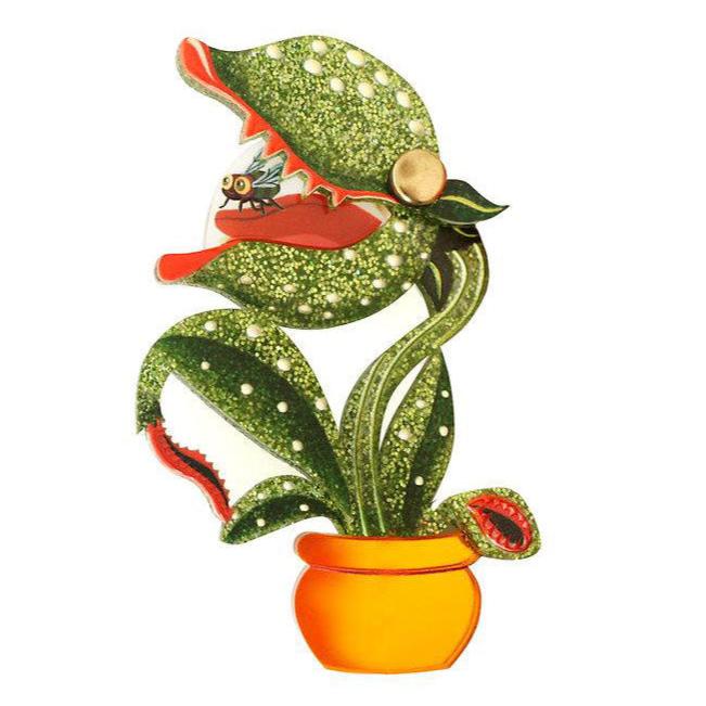 Laliblue Carnivorous Plant Brooch - Unique Venus Flytrap Pin for Women, Fashion Accessories for Nature Lovers | Perfect for Botanical Enthusiasts, Garden Parties & Nature-Themed Outfits