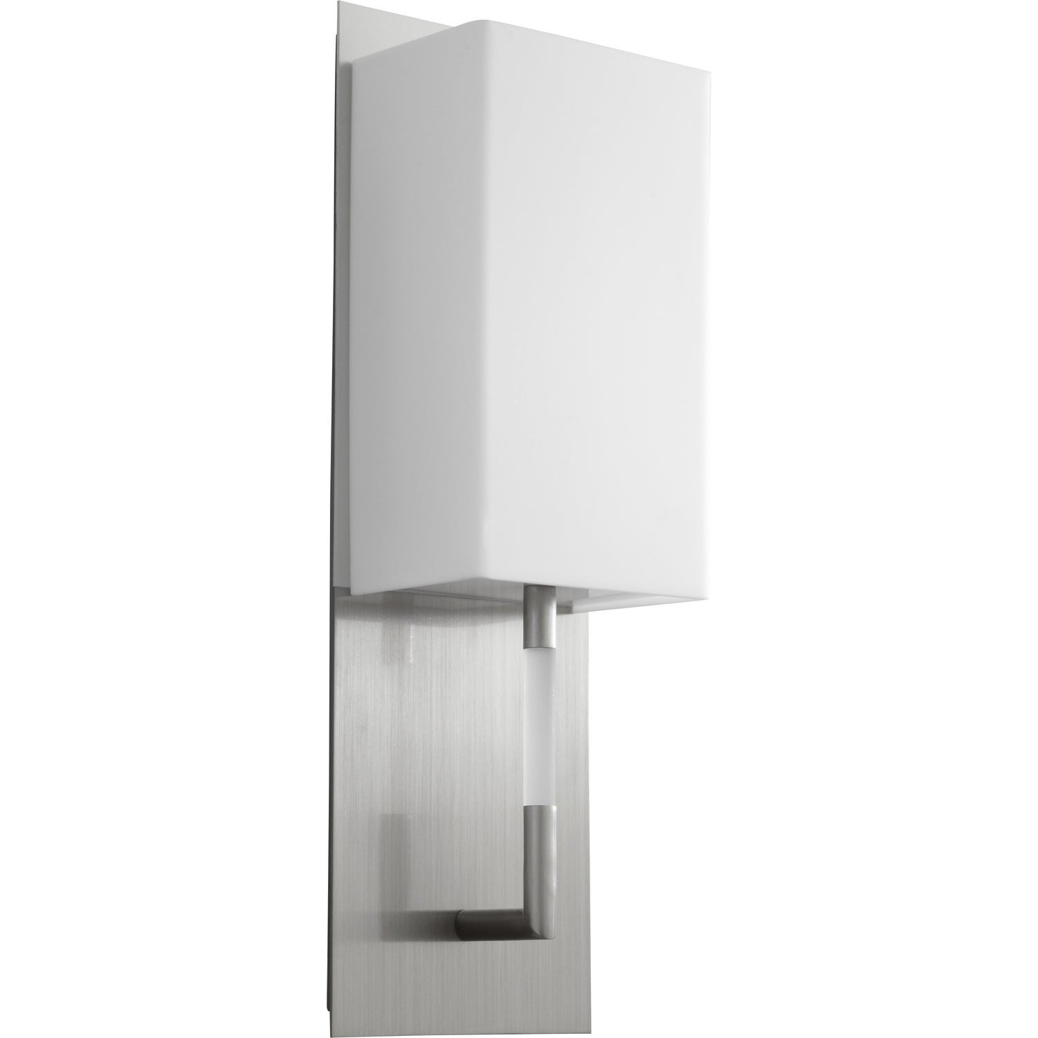 Oxygen Epoch 3-Light Modern Wall Sconce in Satin Nickel with Matte White Acrylic Shade - Perfect for Bedroom, Living Room, and Hallway Lighting