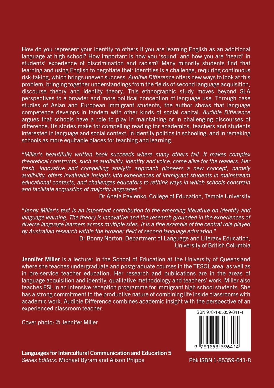 Audible Difference: ESL and Social Identities in Schools - Language Learning Book for Intercultural Communication & Education | Perfect for ESL Teachers & Multicultural Classrooms