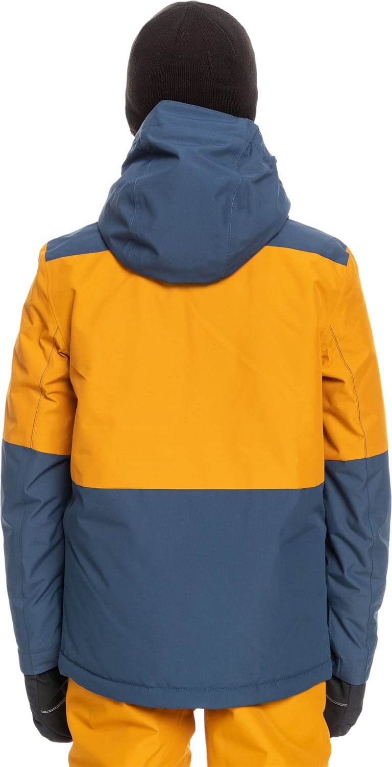 Quiksilver Boys' Big Little Mission 10k Waterproof Snow Jacket - Winter Coat for Kids with Grow System, Warm Insulated Ski Jacket for Snowboarding & Outdoor Activities