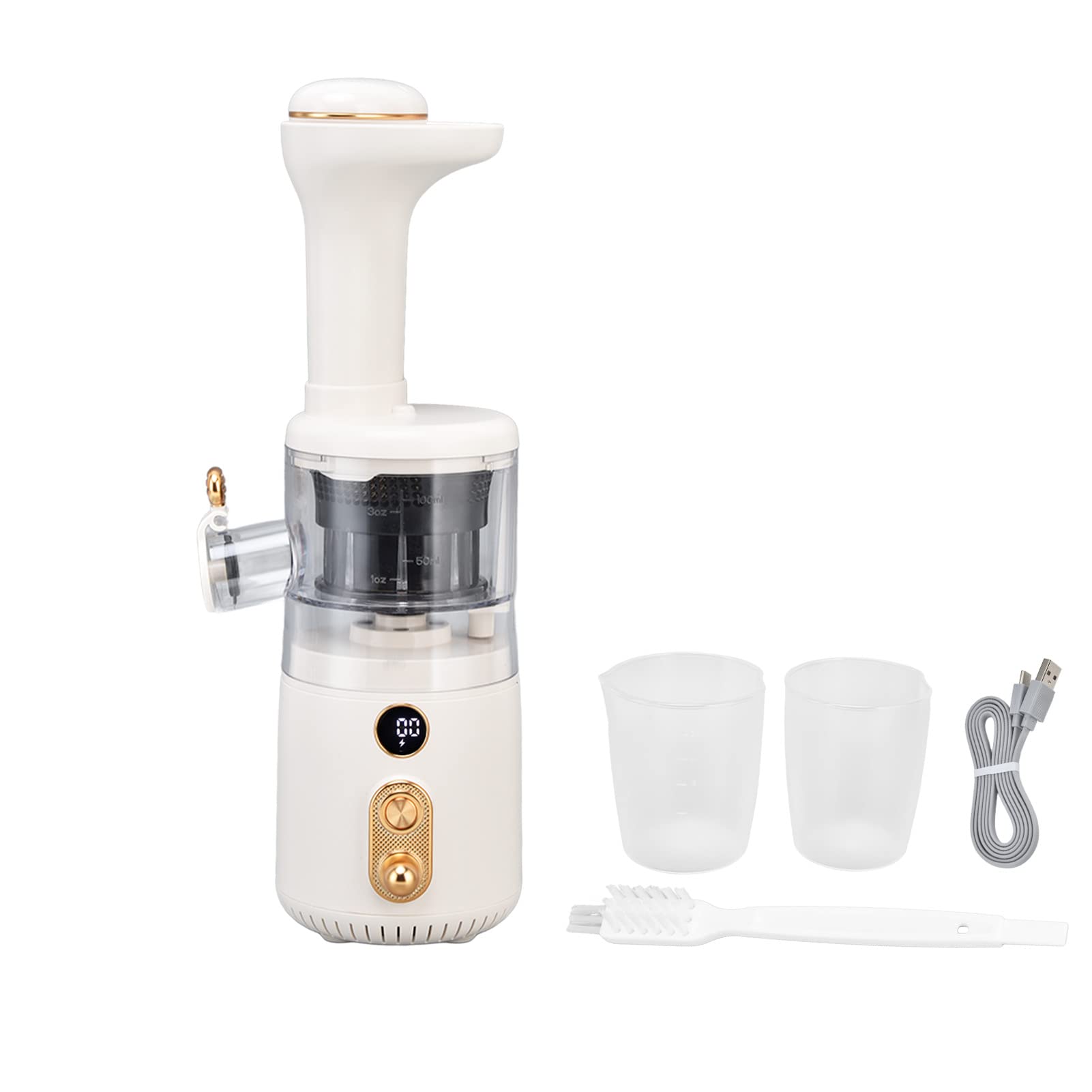 Portable Electric Juicer Blender with Digital LED Display - 2PCS Fruit Juice Extractor for Home, Travel, Camping, Beach & Outdoor Activities - Perfect for Smoothies, Healthy Drinks & On-the-Go Nutrition