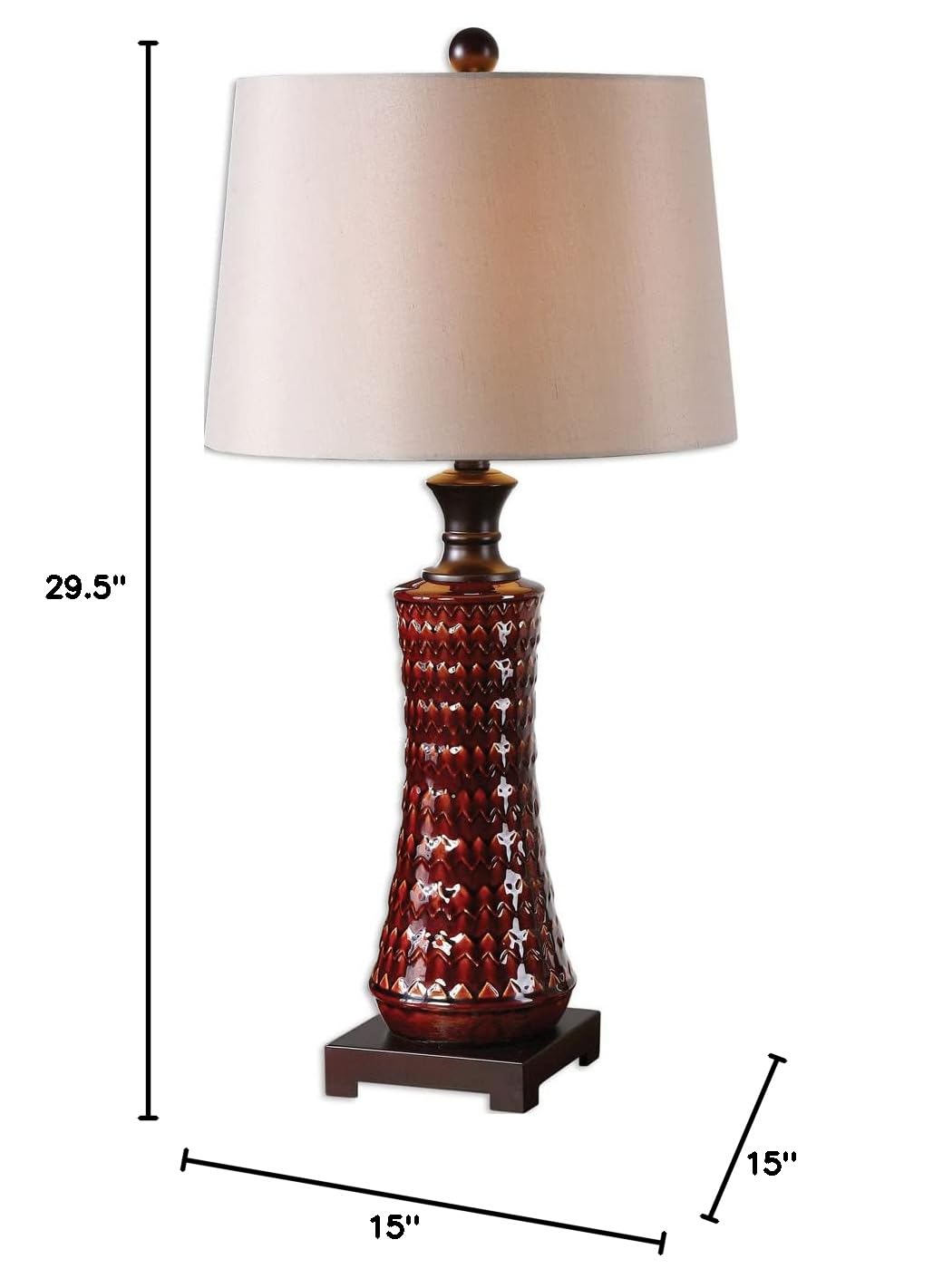 Cassian Table Lamp Set of 2 - Modern Bedside Nightstand Lighting with Fabric Shade & On/Off Switch - Perfect for Bedroom, Living Room, or Office Decor (26553-2)