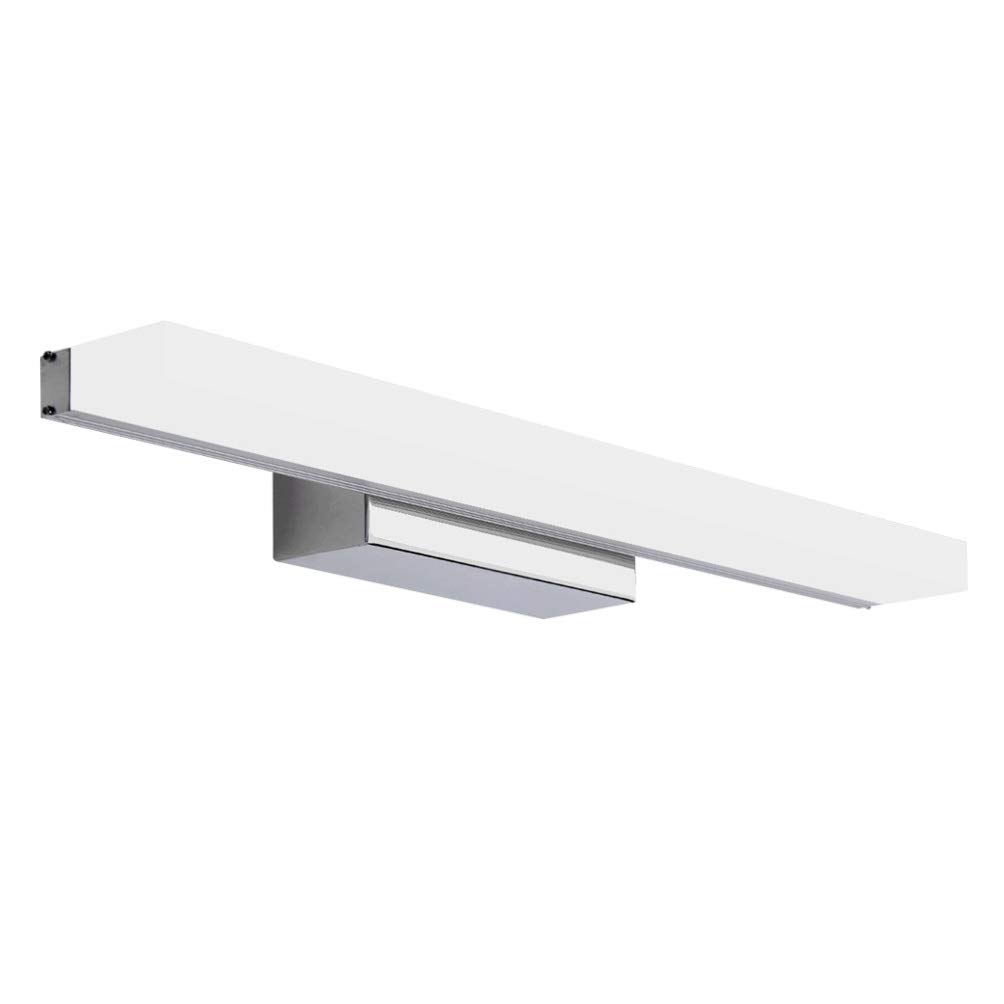 Uonlytech 31.5 Inch Modern LED Vanity Mirror Light - Waterproof Anti-Fog Bathroom Wall Lamp with Stainless Steel Base (White) - Perfect for Makeup, Shaving & Spa Lighting