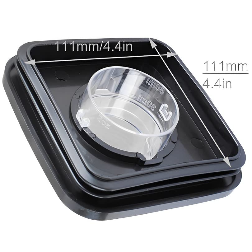 TQEONKL Replacement Blender Lid and Center Cap - Compatible with Oster Blenders | Durable Square Blender Cover for Smoothies, Shakes & Food Prep