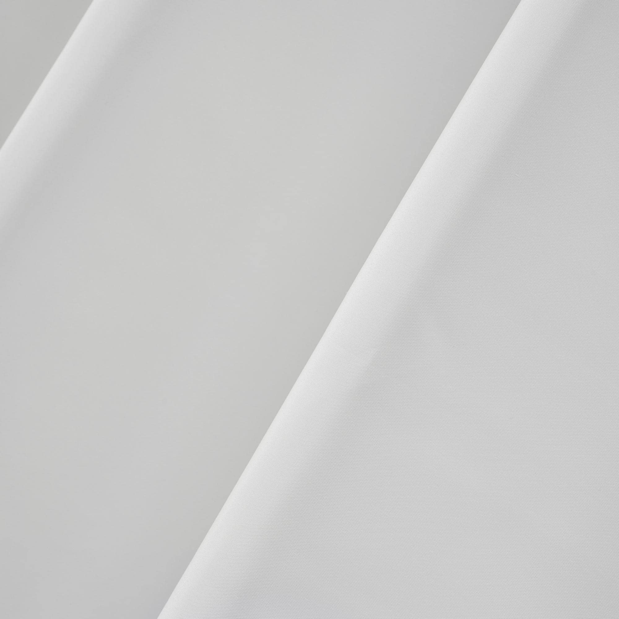 River Dream Extra-Long White Fabric Shower Curtain - No Hooks Needed, Hotel Quality Bathroom Shower Curtain with Window, Water Repellent & Machine Washable, 71