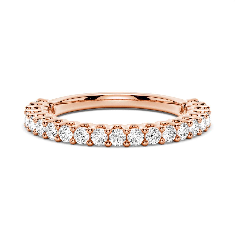 Round Cut Moissanite Half Eternity Wedding Band Ring for Women - Perfect for Anniversary, Engagement, or Bridal Jewelry Gift