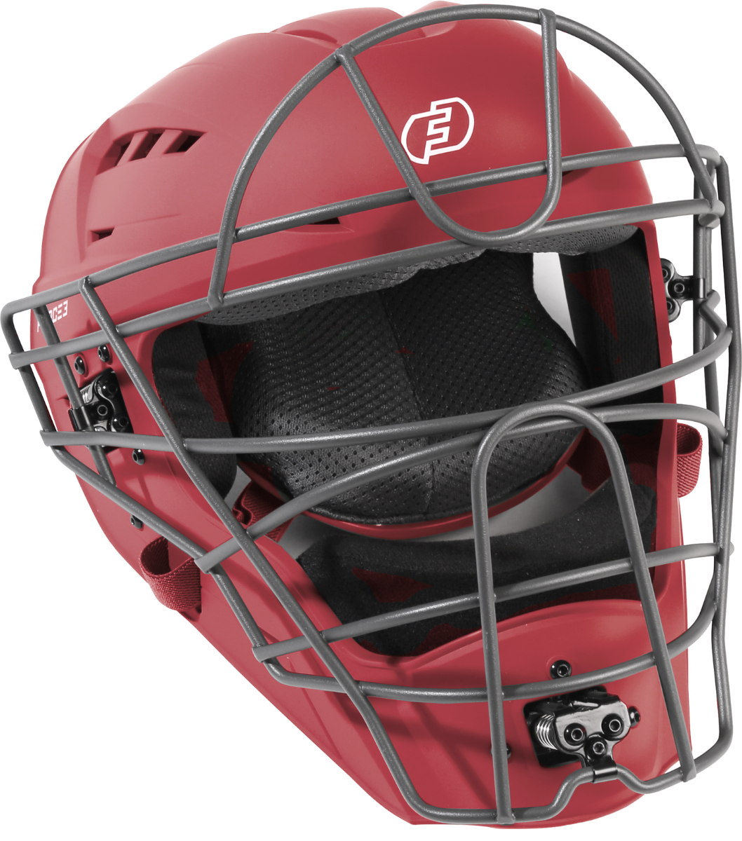 FORCE3 XS3® PRO Catchers Helmet - NOCSAE Certified Matte Baseball Helmet for Youth & Adult Players - Perfect for Baseball, Softball & Training Sessions