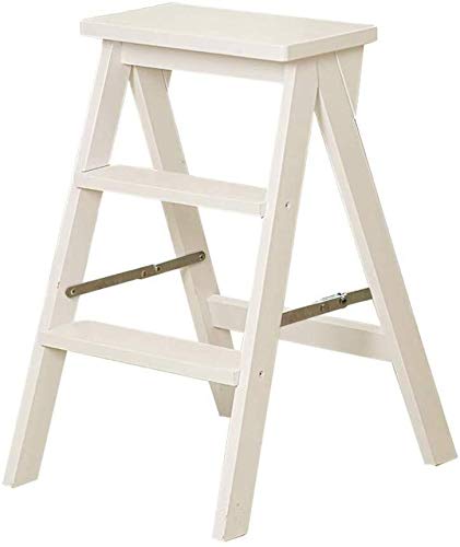 Multifunctional Wooden Step Stool - Foldable Ladder Chair for Home, Fishing, Flower Stand, Shoe Storage | Perfect for Kitchen, Bathroom, Kids & Outdoor Use