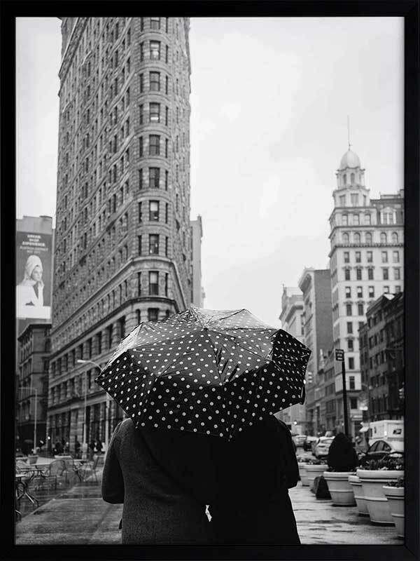 Flatiron Building New York City Skyline Art Print - Fifth Avenue Framed Wall Decor for Living Room, Office & Home