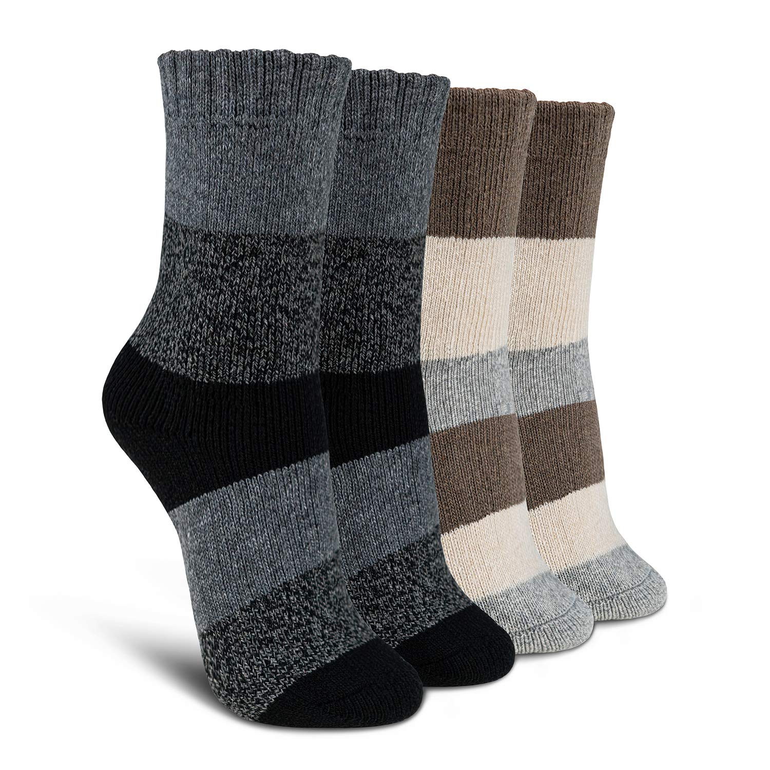Women's Merino Wool Socks - Thick Warm Knit for Hiking & Winter