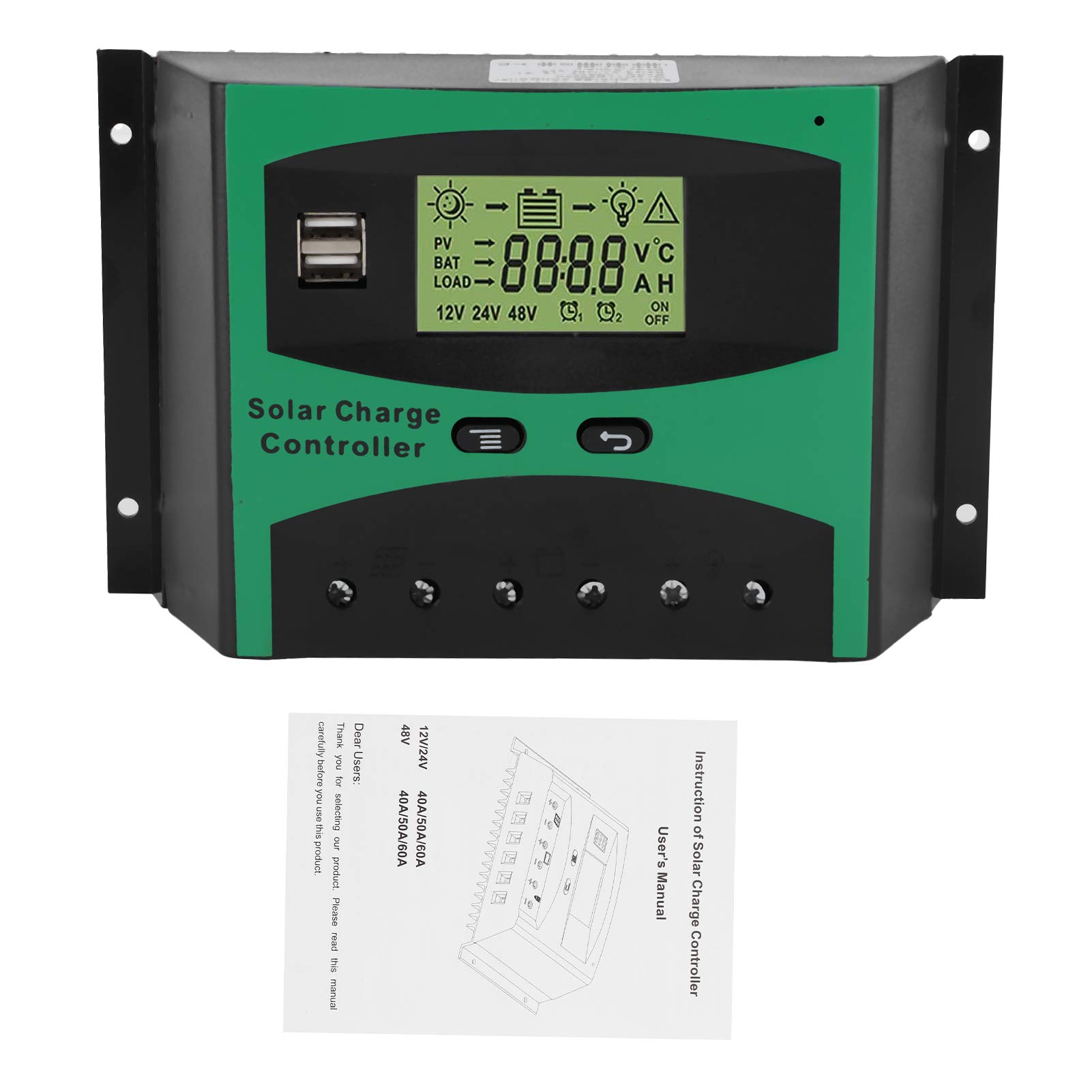 Qinlorgo Solar Charge Controller for Battery & Electronics - Outdoor Use