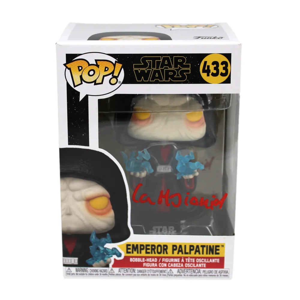 Ian McDiarmid Autographed Funko Pop Star Wars Emperor Palpatine #433 - JSA & IGM Certified COA - Signed Collectible for Star Wars Fans & Memorabilia Displays