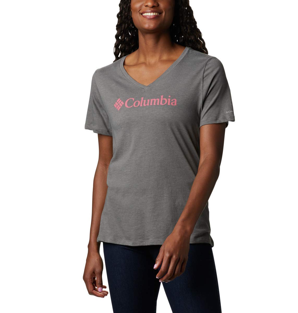 Columbia Women's Mount Rose Relaxed Fit Short Sleeve T-Shirt - Soft Jersey Cotton Blend for Casual Wear & Outdoor Activities