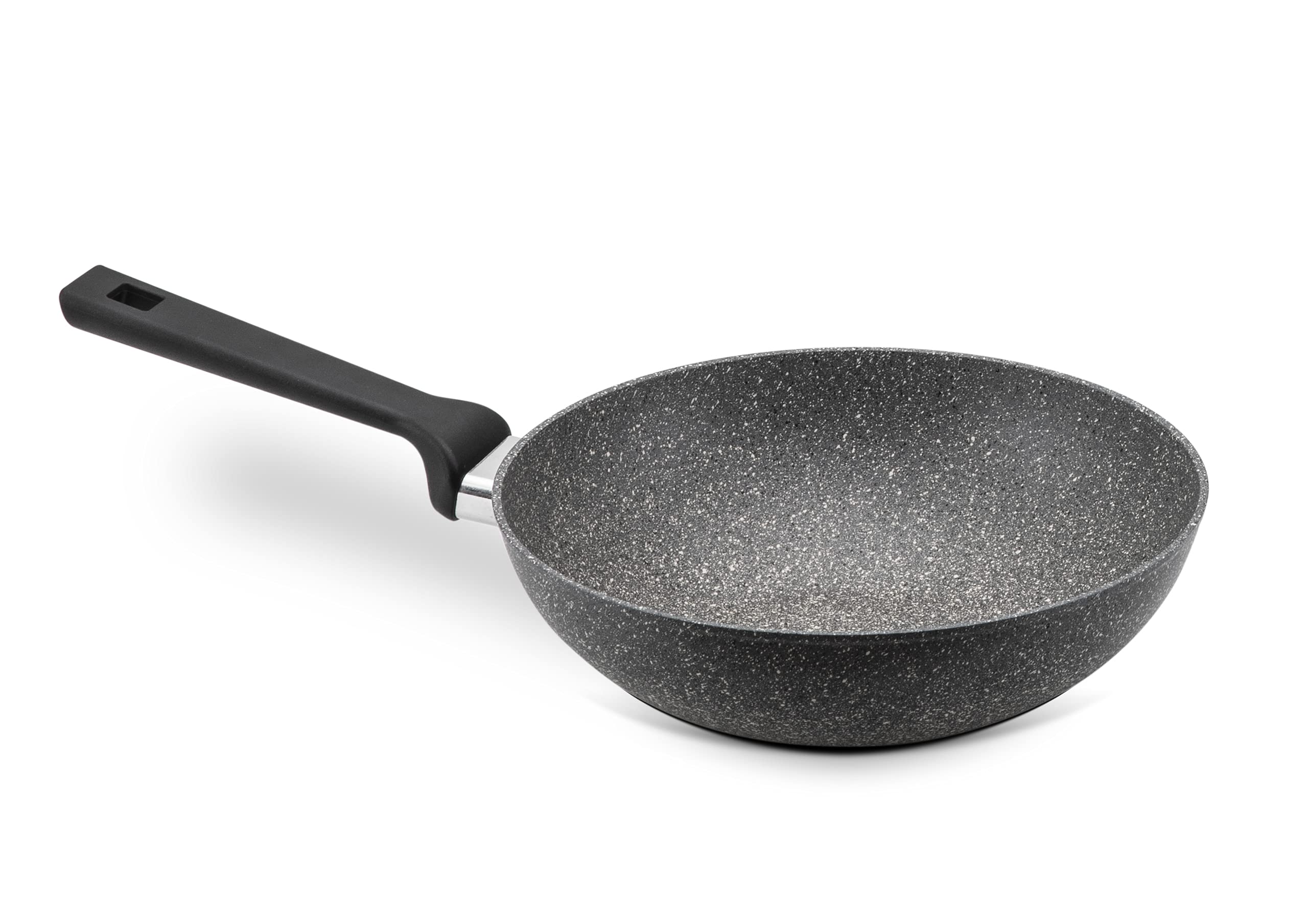 Non-Stick ILLA Planeta Wok 28cm - Induction Compatible, 100% Recycled Aluminum, Made in Italy - Perfect for Stir-Fry, Sauteing & Asian Cooking