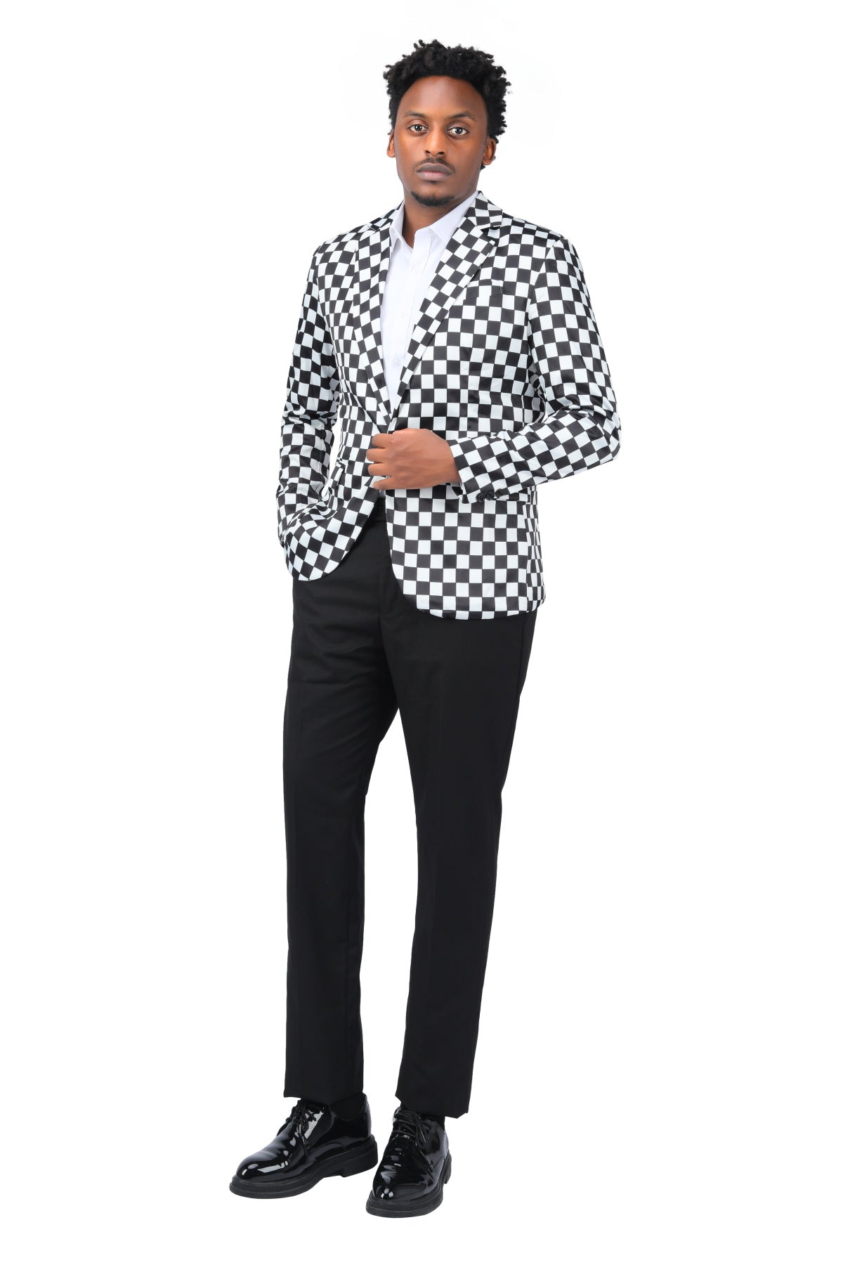 Checkerboard Print Blazer for Women - Slim Fit Plaid Jacket for Office, Business & Formal Occasions | Stylish Workwear & Professional Outfits