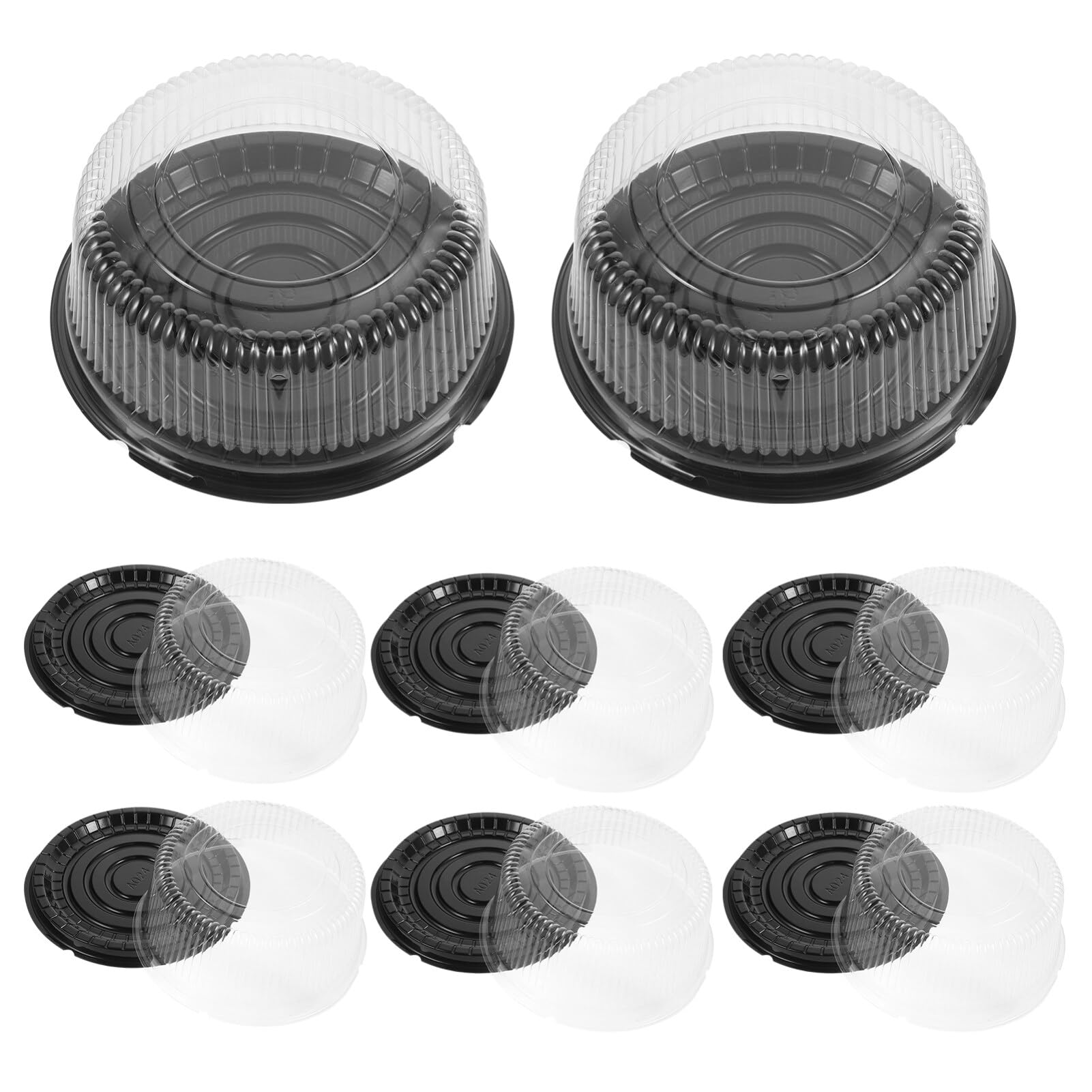 10-Pack 8-Inch Round Disposable Cake Containers with Dome Lids & Cake Boards - Perfect for Mousse Cakes, Pies, Desserts - Ideal for Bakeries, Parties & Catering Events