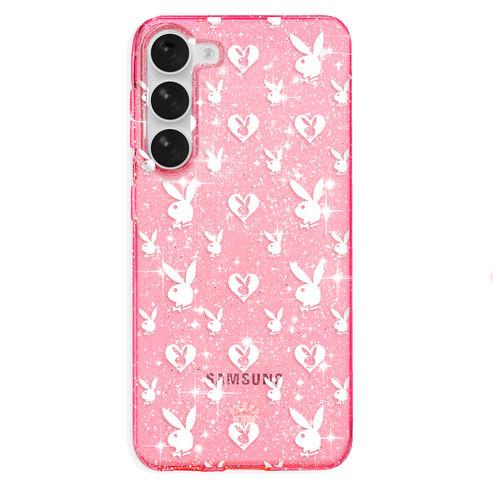 Playboy Pink Bunny Glitter Samsung Phone Case - Cute & Stylish Protective Cover for Samsung Galaxy | Perfect for Parties, Gifts & Everyday Use