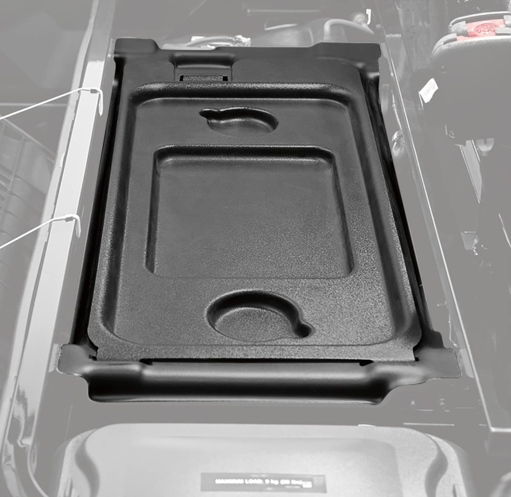 SAUTVS Under Seat Storage Box Organizer Tray for Kawasaki Mule PRO-FX FXR FXT DX DXT (2015-2025) | Replacement for #99994-1463 | Perfect for Tools, Gloves & Off-Road Accessories Storage