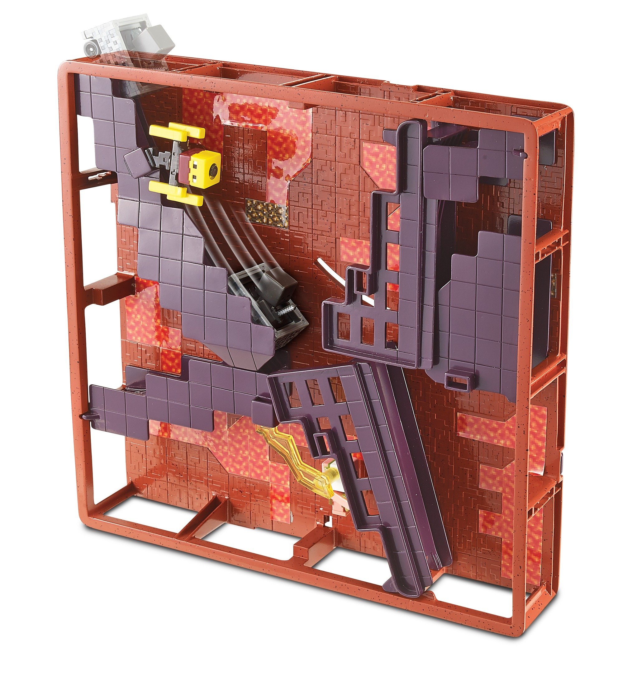 Hot Wheels Minecraft Track Blocks Nether Fortress Playset - Build & Race Toy for Kids, Collectible Die-Cast Cars with Minecraft Theme - Perfect for Creative Play, Birthday Gifts & Collector Displays