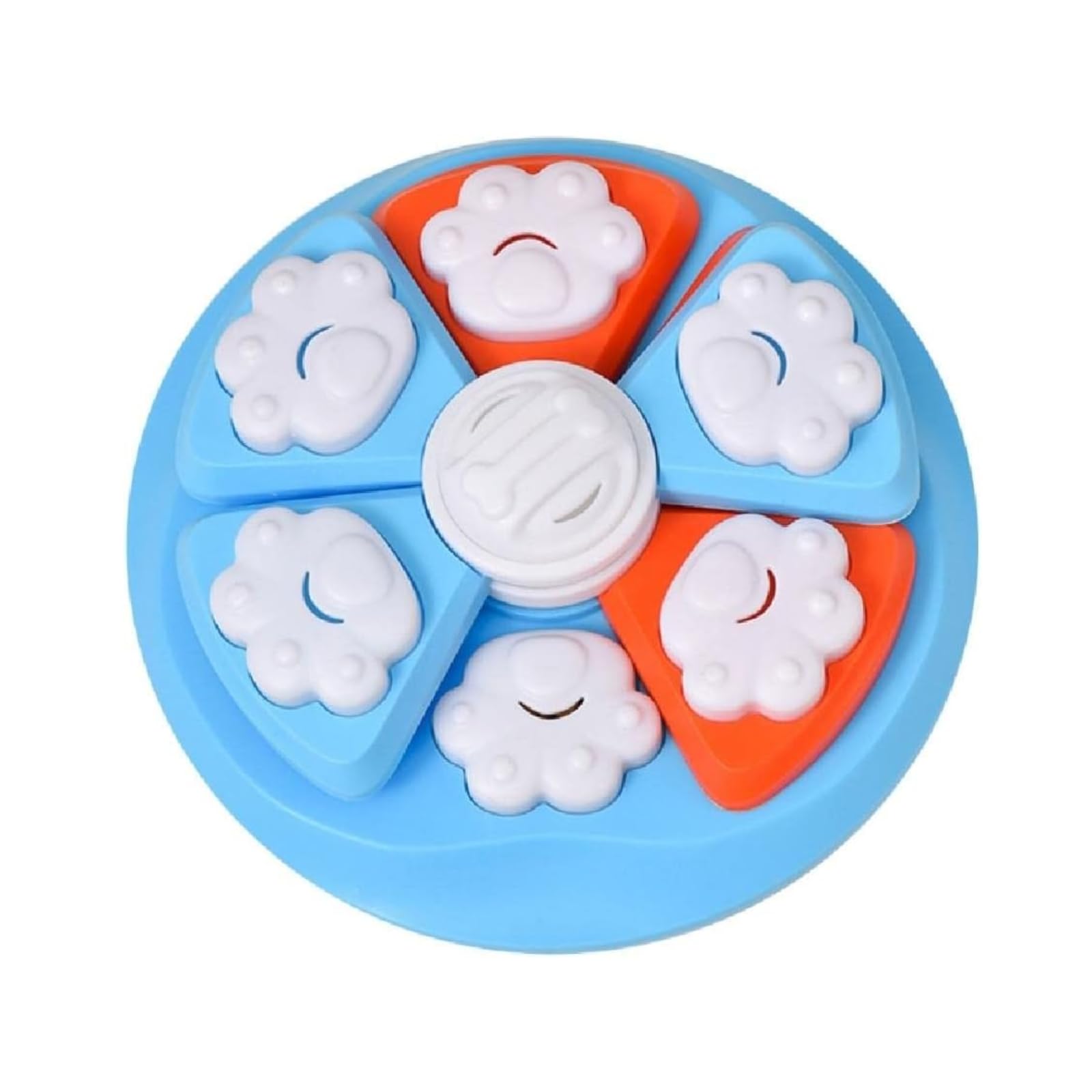 Emily Pets Interactive Dog Puzzle Feeder Bowl - Slow Feeding Dog Treat Dispenser & Puzzle Toy for Mental Stimulation - Blue (Perfect for Mealtime Enrichment and Boredom Prevention)