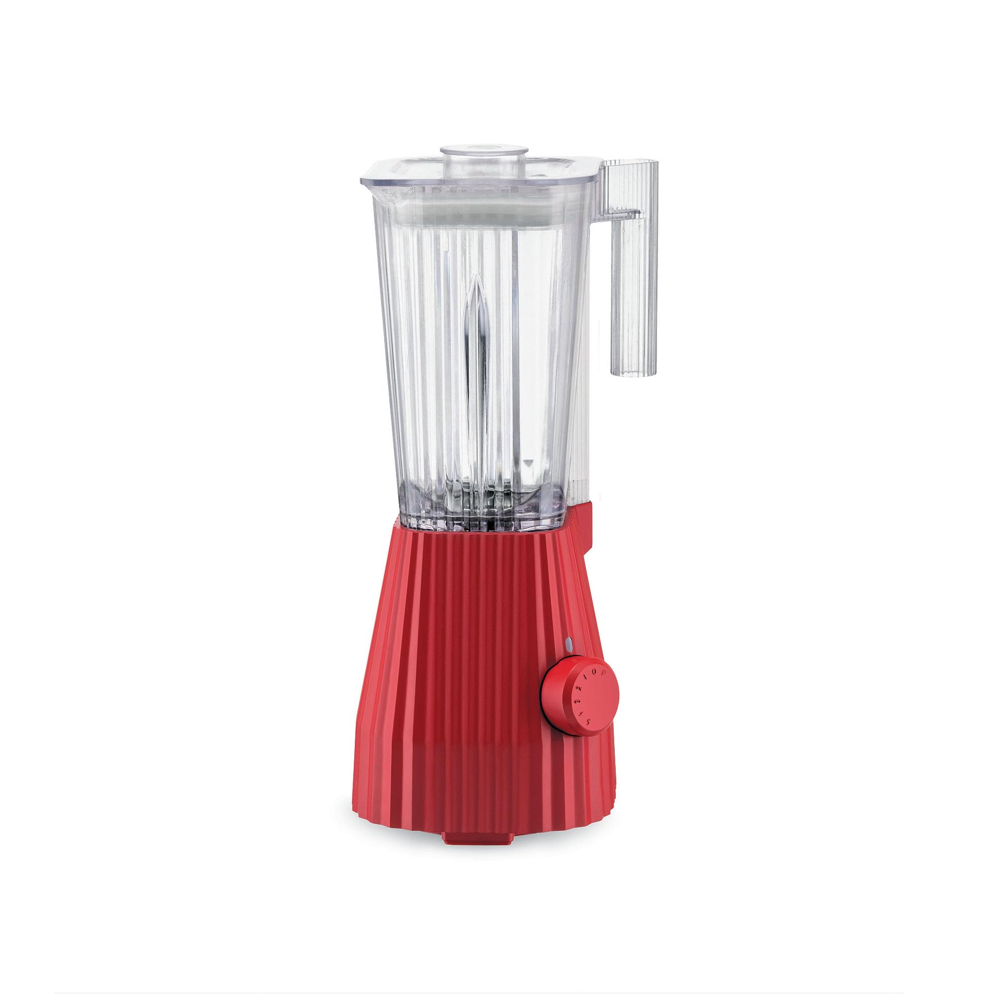 Alessi Plissé MDL09R/USA 700W Blender with Thermoplastic Resin Jar & PCTG Pitcher - Red, US Plug - Perfect for Smoothies, Cocktails & Kitchen Prep
