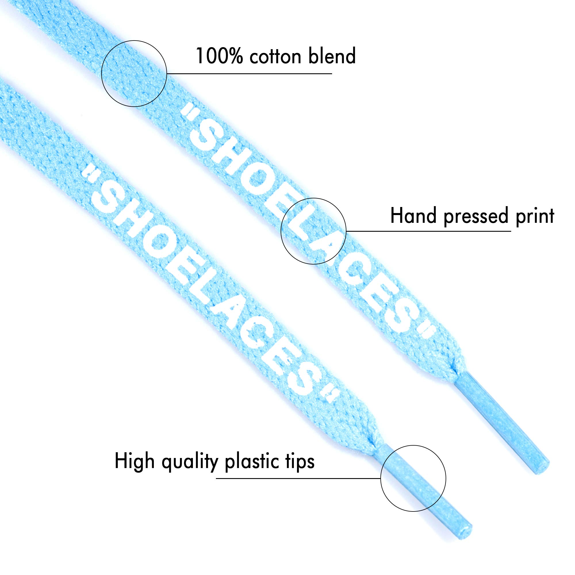 LitLaces - Flat Printed Replacement Shoelaces for Sneakers | Durable & Stylish Shoe Laces for Men & Women | Perfect for Running, Walking & Fashion Sneakers