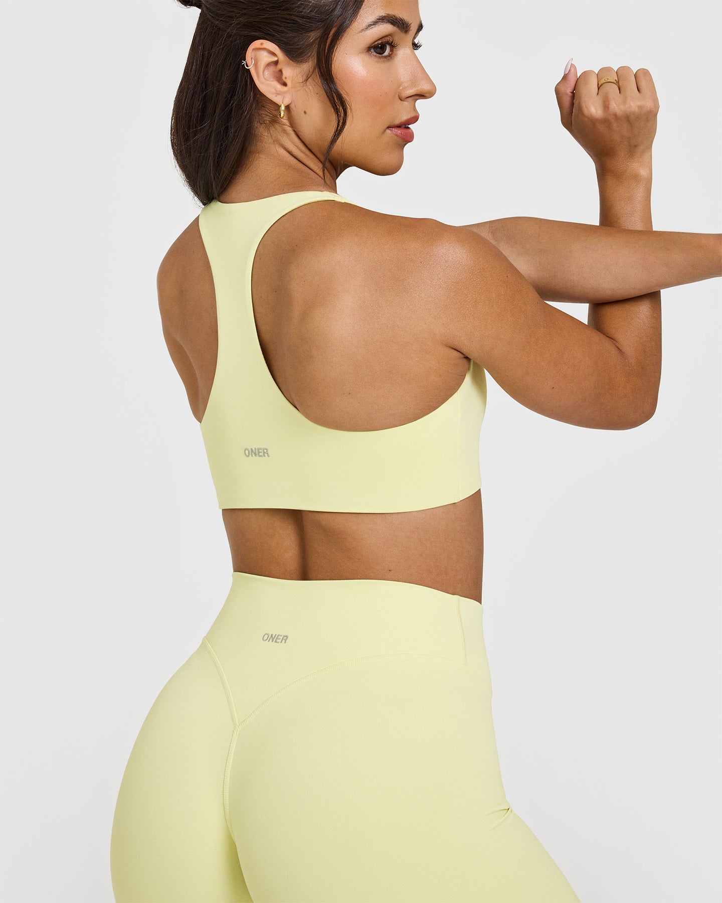 SoftMotion™ High Support Sports Bra for Women - Breathable Seamless Workout Top in Pastel Yellow | Yoga, Running, Gym & Activewear