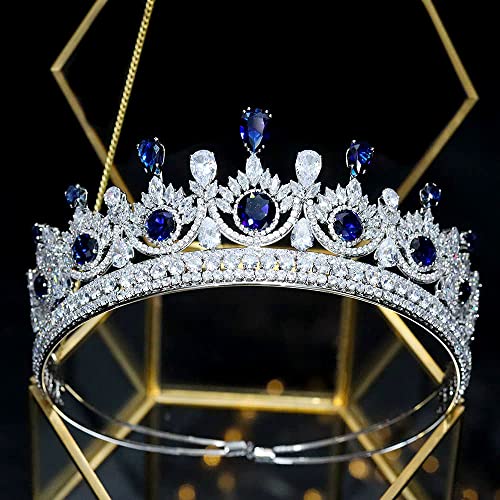 Jorsnovs Stunning Cubic Zirconia Wedding Tiara & Crown Set - CZ Princess Headpiece for Brides, Quinceañera, Pageant & Engagement - Elegant Hair Jewelry Accessories for Women | Perfect for Weddings, Proms & Special Occasions