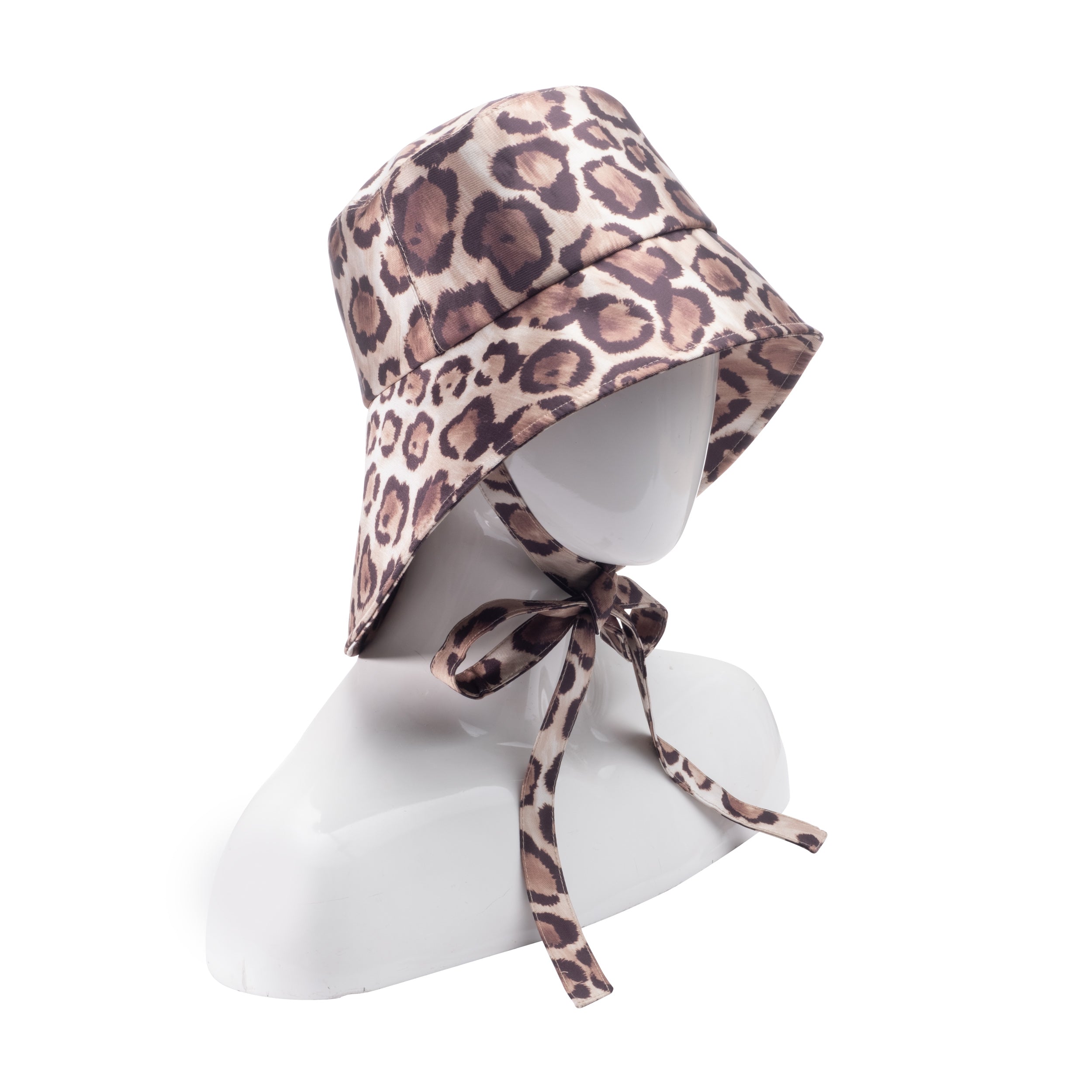 Ally Leopard Print Foldable Bucket Hat for Women - Lightweight Travel Sun Hat for Beach, Hiking & Outdoor Activities