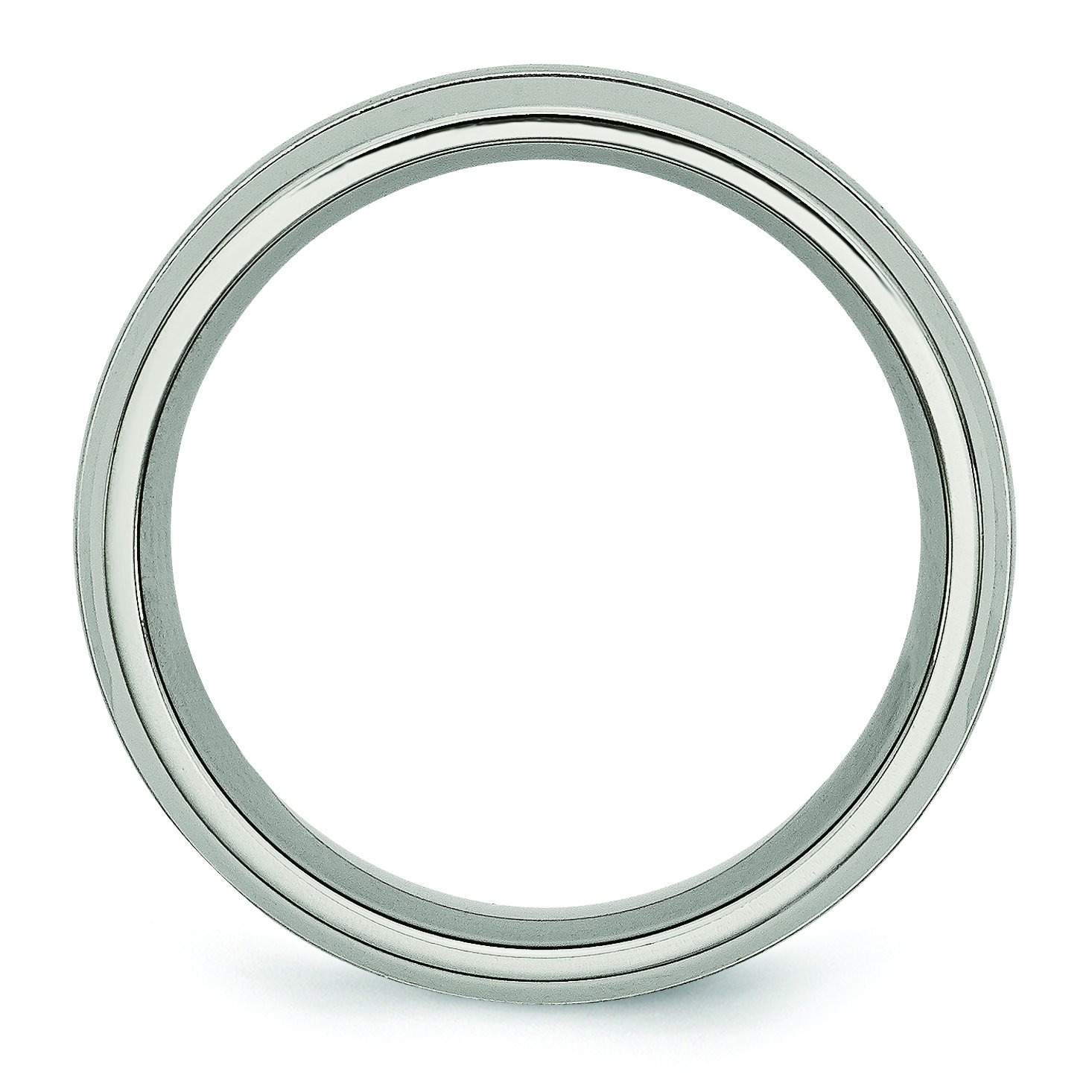 Men's Titanium Wedding Band Ring - 8mm Brushed & Polished Grooved Design - Durable & Comfortable for Everyday Wear, Anniversary Gifts & Special Occasions