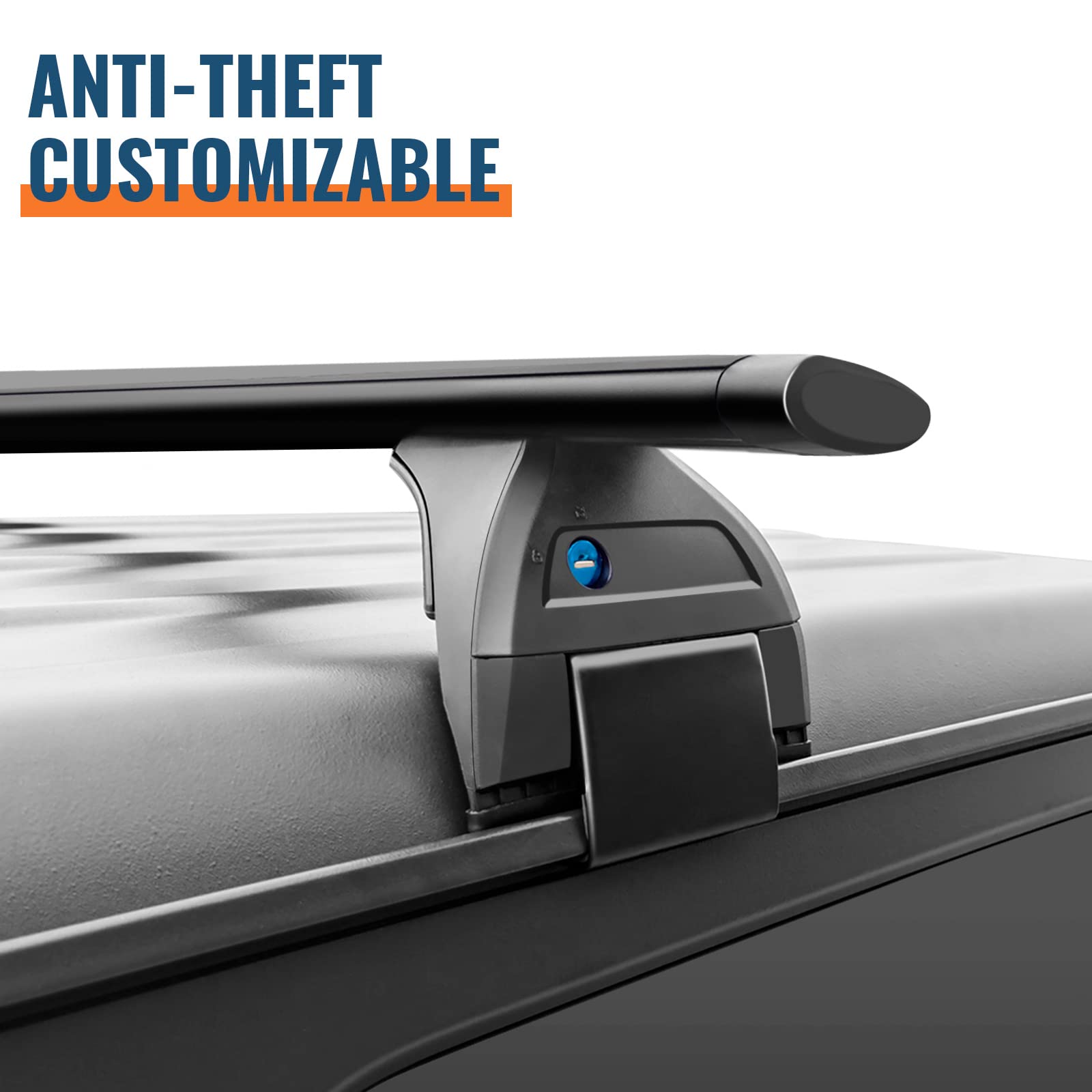 Heavy Duty Aluminum Roof Rack Cross Bars 200lb Capacity - Compatible with Jeep Wrangler JK JL & Gladiator JT (2007-2024 Models) - Anti-Theft Locking System - 2/4 Door Universal Fit - Perfect for Rooftop Cargo, Kayak, Bike, Ski & Outdoor Gear Carrier