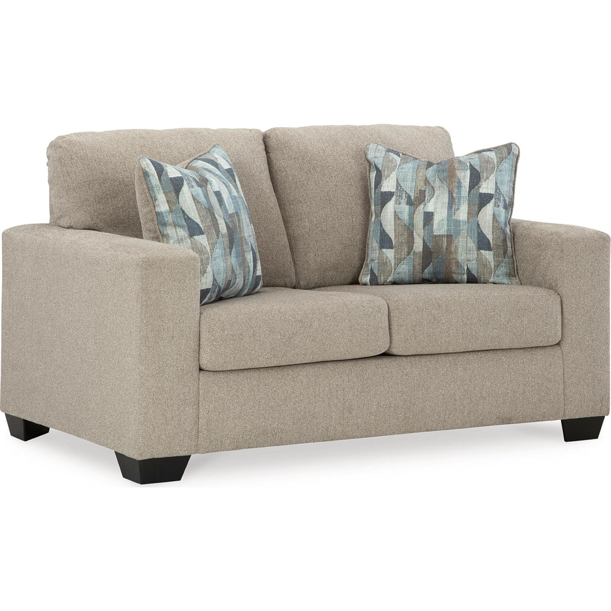 Deltona Loveseat Sofa - Modern 2-Seater Couch for Living Room, Small Space & Apartment - Comfortable Upholstered Fabric Furniture for Relaxing, Reading & Entertaining Guests