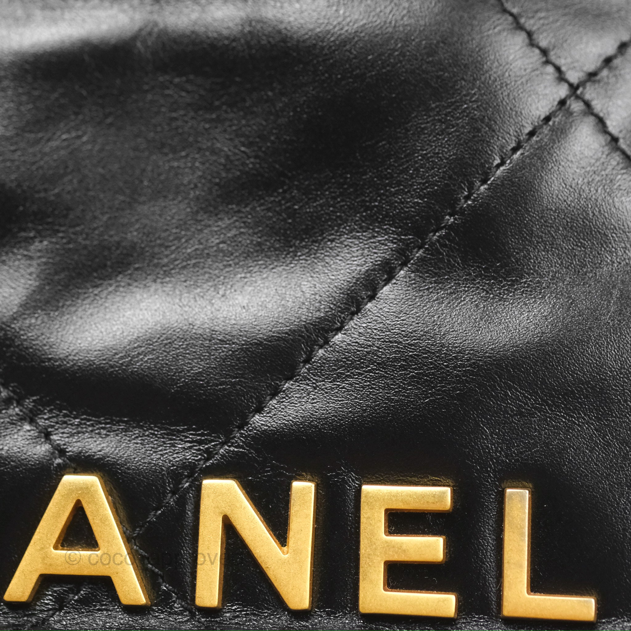 Chanel 22 Mini Bag Black Shiny Crumpled Calfskin Leather Crossbody Purse for Women | Luxury Designer Handbag for Date Night & Evening Events
