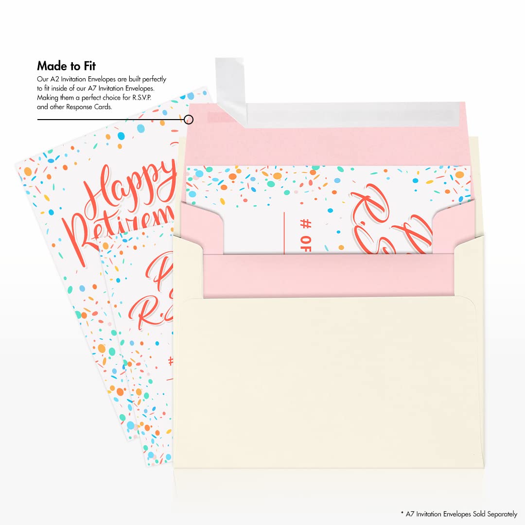 A2 Invitation Envelopes with Peel & Press Seal - 4 3/8 x 5 3/4 Inches - Candy Pink (Pack of 1000) - Perfect for Wedding Invitations, Greeting Cards, Party Favors and Business Correspondence