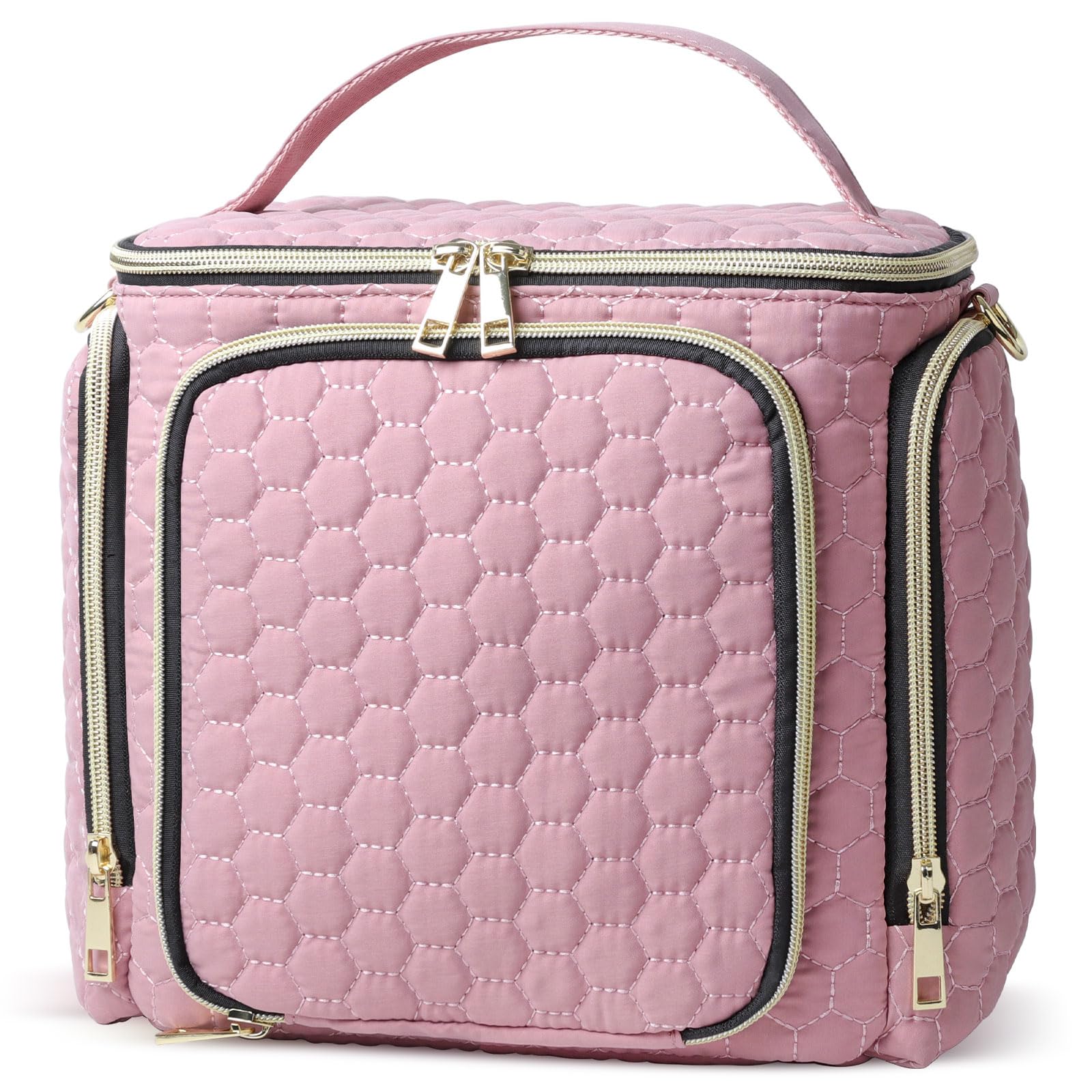 Stylish Large Capacity Travel Toiletry Bag for Women - Waterproof Makeup Organizer with Wide Opening, Full-Sized Cosmetic Storage | Perfect for Vacation, Gym & Business Trips