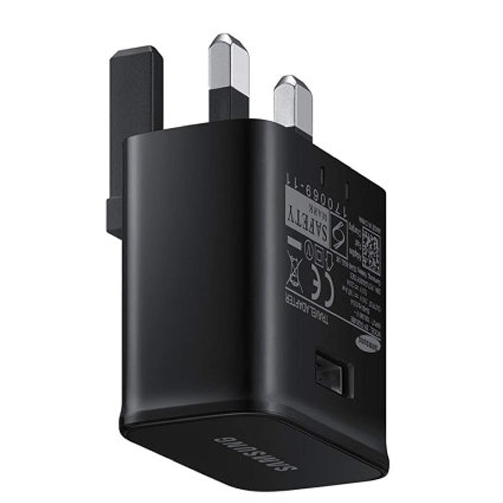 Samsung Fast Charger Adapter with Type-C Cable & 3m Braided Type-C Cable - Compatible with Galaxy S8/S8+/S9/S9+/A5/A7 (2017) - Fast Charging for Home, Office & Travel - Black (No Retail Packaging)