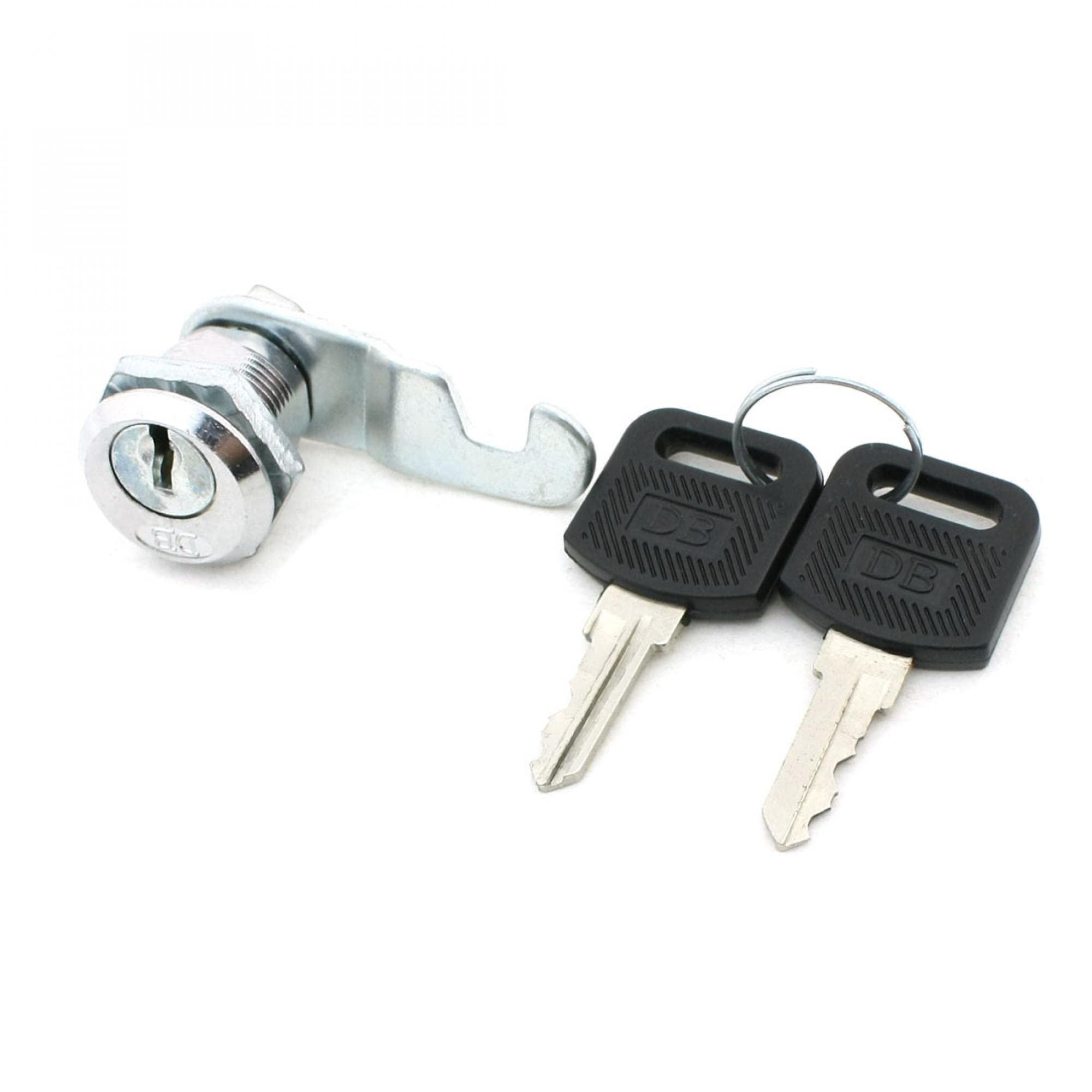 Sourcing Map 17.4mm Diameter Cam Lock - Straight Flat Quarter Turn Cabinet Lock with 2 Keys | Secure Furniture, Mailboxes, Lockers & Storage Units