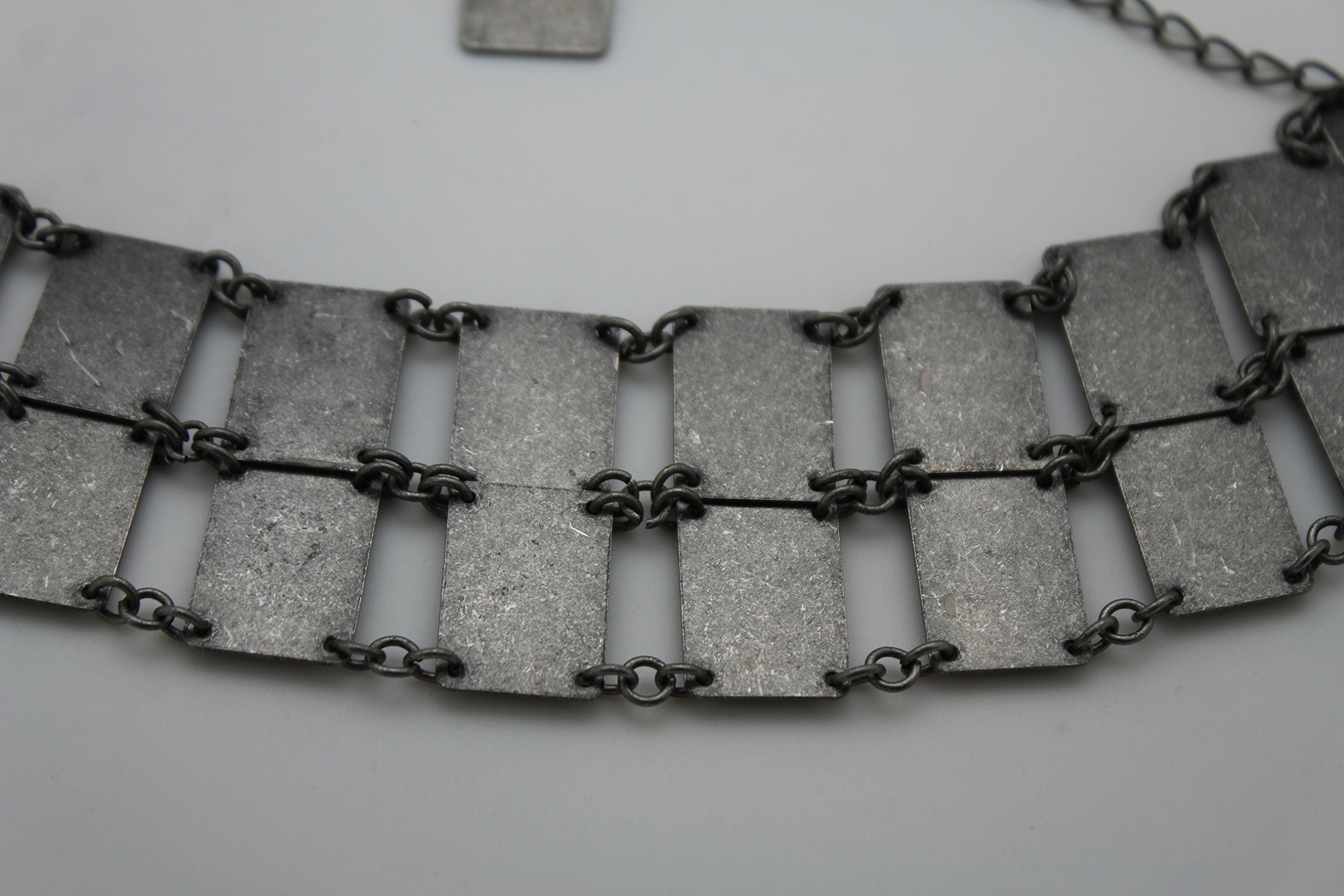 TFJ Women's Western Fashion Boot Bracelet - Rusty Silver Metal Chain Square Anklet Shoe Charm | Perfect for Cowgirl Boots, Boho Outfits & Festival Accessories
