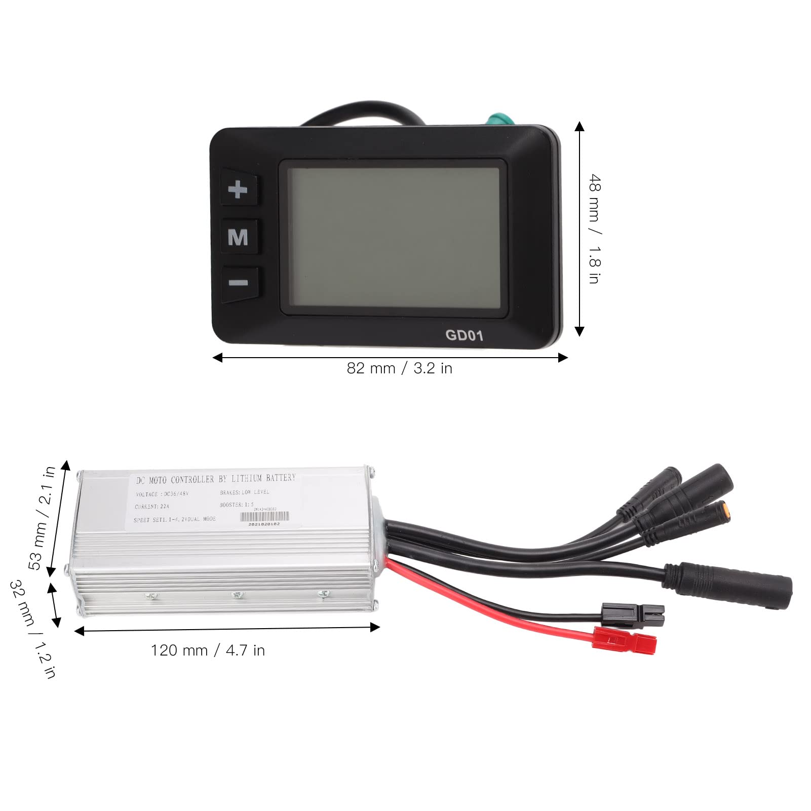 36V/48V 500W Waterproof Brushless Electric Motor Controller Kit with LCD Display - 8C Sensor Brake Lever & 130X Throttle - E-Bike Conversion Kit for Electric Bicycles, Scooters, and DIY Projects - Perfect for Commuting, Off-Roading, and Urban Transportation