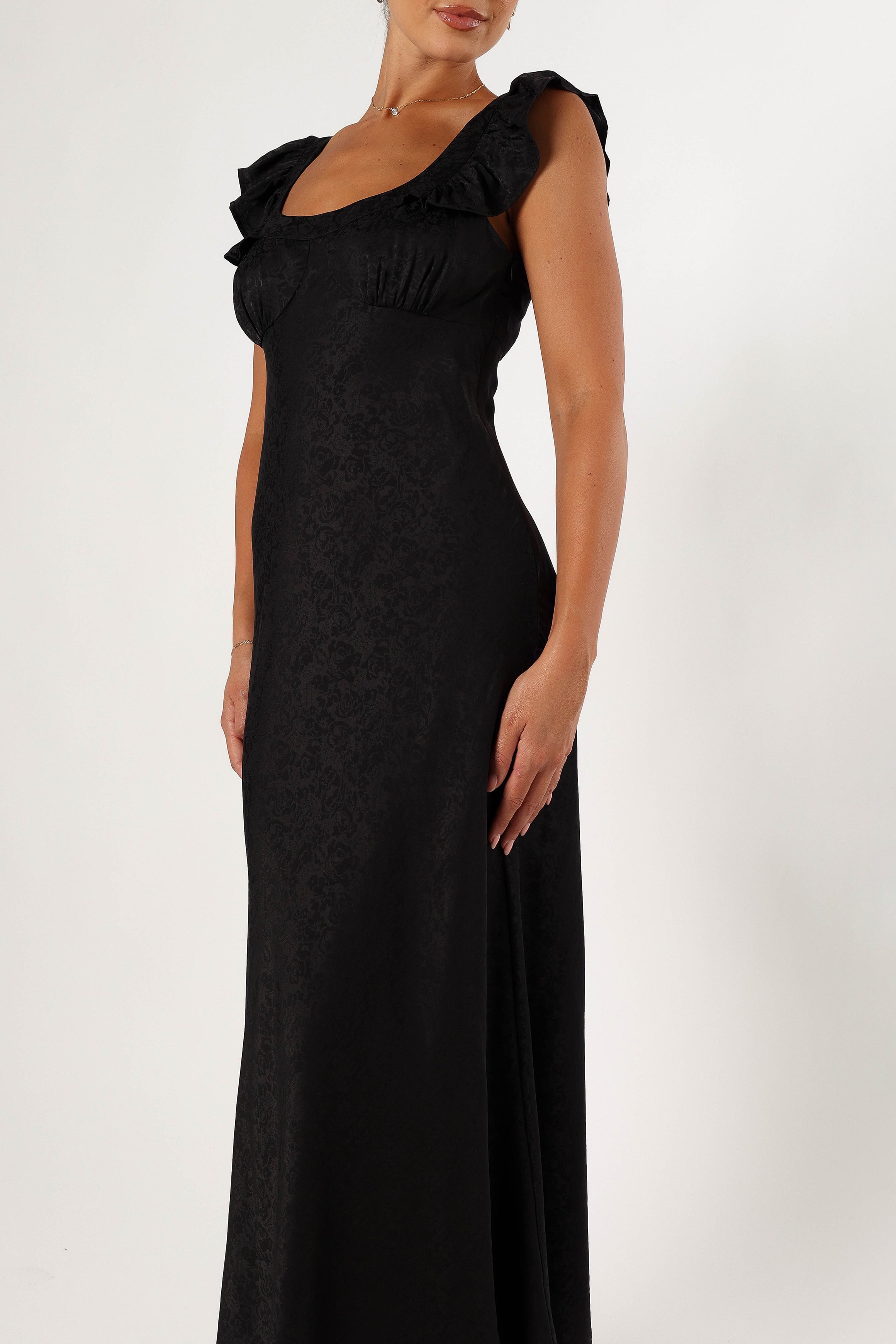 Jayla Midi Dress for Women - Elegant Black Flowy Summer Dress | Perfect for Casual Outings, Date Nights & Beach Vacations